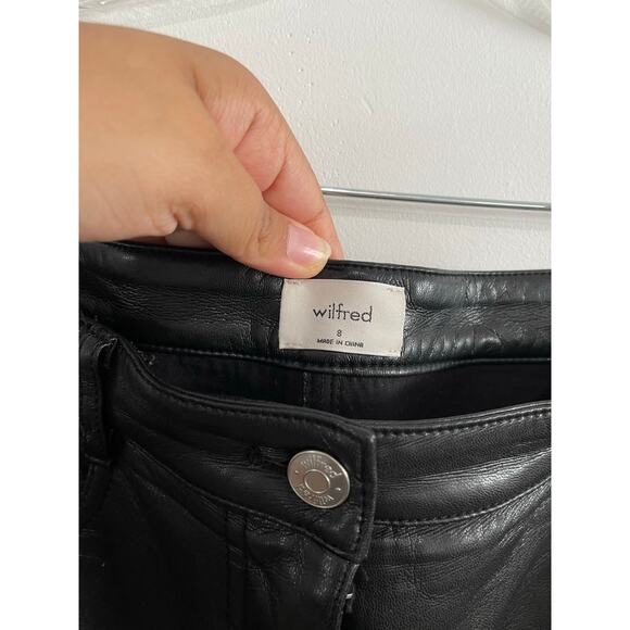 Aritzia Wilfred Melina High Rise Faux Leather Pant Size 8 - Picture 5 of 5